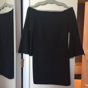 Black bell sleeve dress